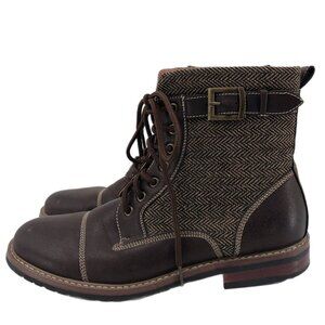 Polar Fox Brown Leather Lace Up Boots | Breathable and Stylish